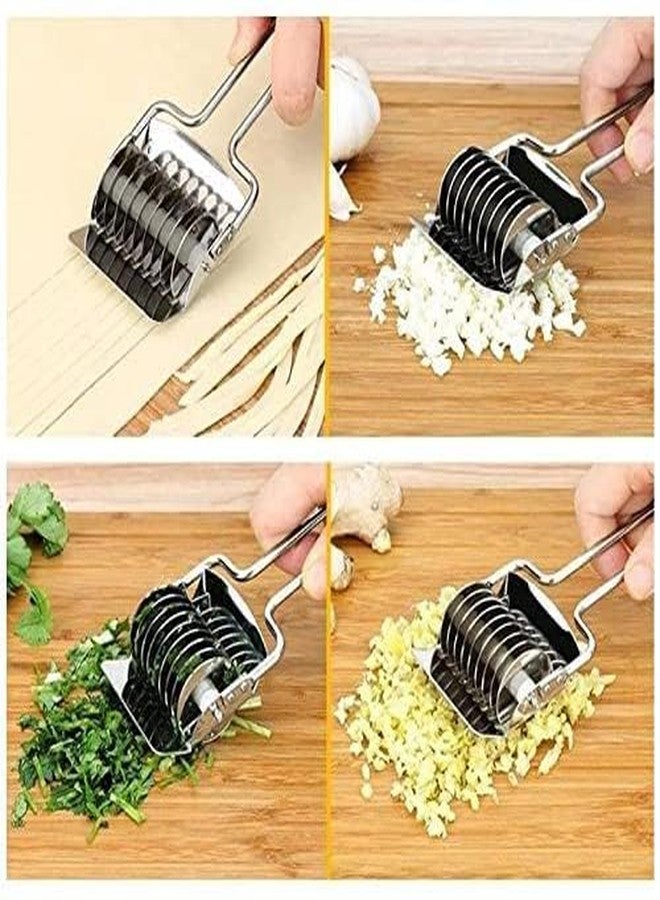MARHABA TRADERS Stainless Steel Pasta Maker & Spaghetti Cutter - Fettuccine, Noodle, Lattice Roller, Dough Docker for Kitchen Cooking - Image 4